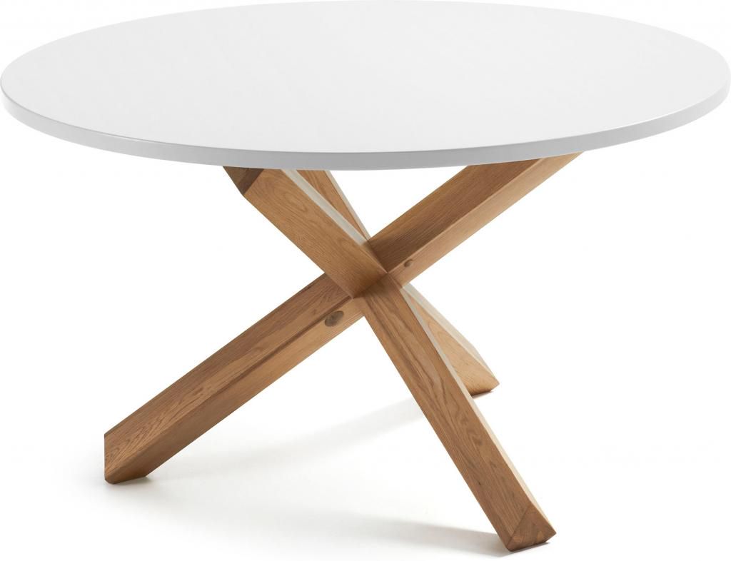 Laforma Tisch Nori Weiss Naturell Eiche O120 La Forma Designwohnen De